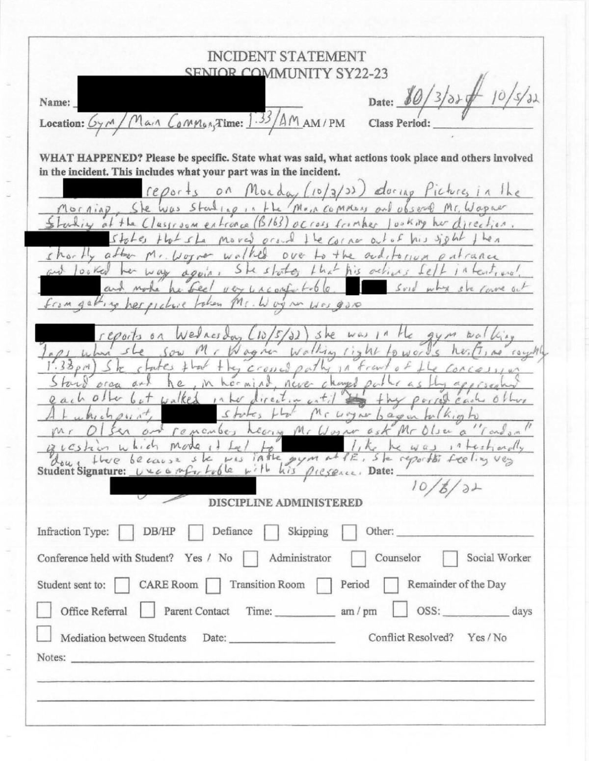 Stalking allegations