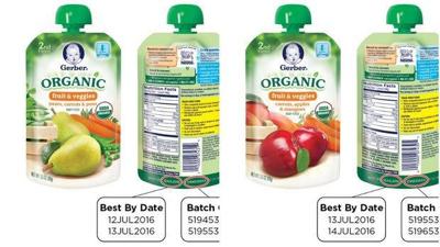 Gerber Baby Food Pouches Recall