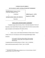 ADM Scalia Settlement Agreement