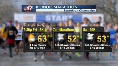 Rain on the way for Illinois Marathon
