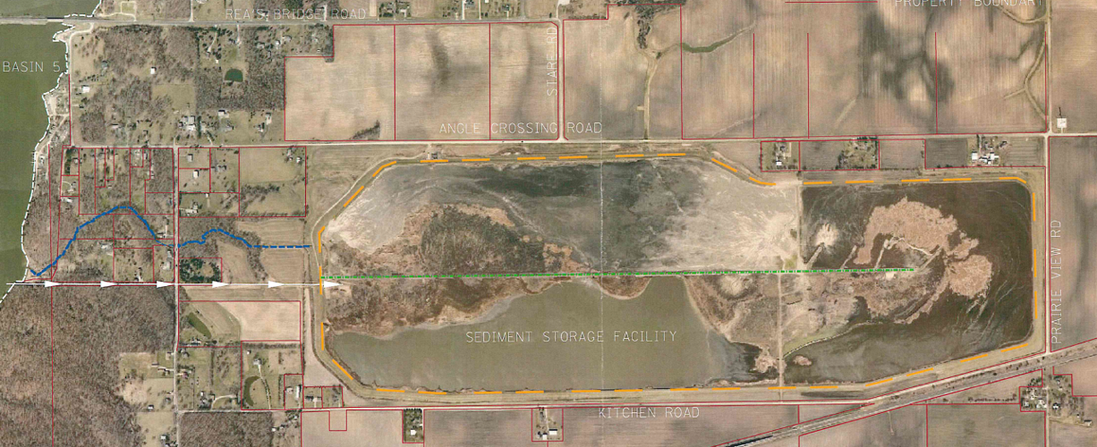 Prescribed burn at Oakley Sediment Basin