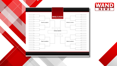 WAND 2026 march madness bracket on background