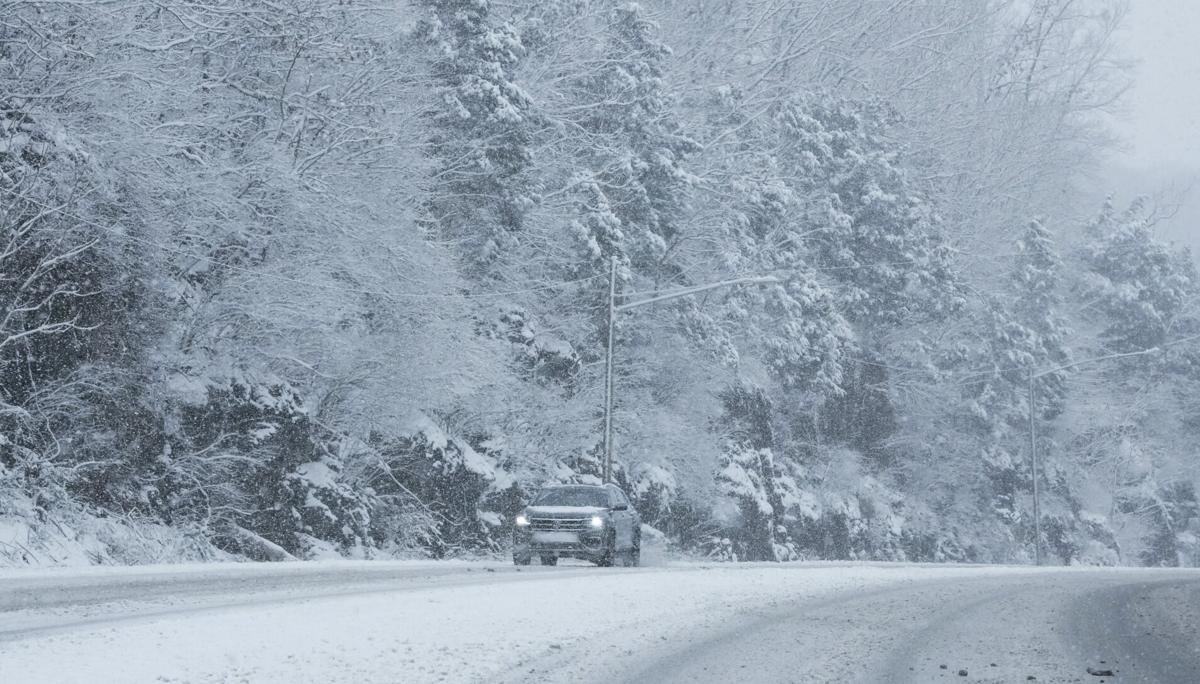 Snow and ice from a winter storm impacting the Southeast