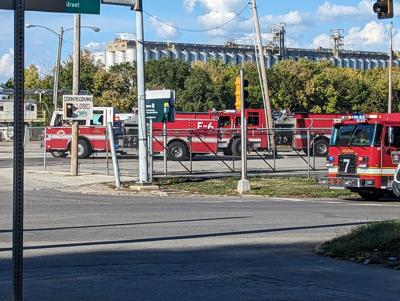 Fire crews working near Staley Viaduct