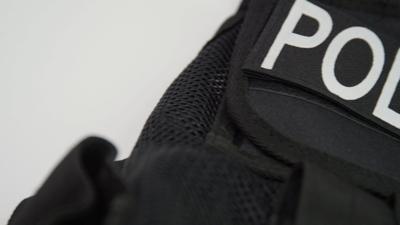 Police vest closeup, uniform