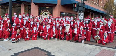 2023 Santa Shuffle participants outside of Decatur Brew Works