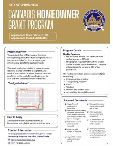Cannabis Homeowner Grant Flyer - 1