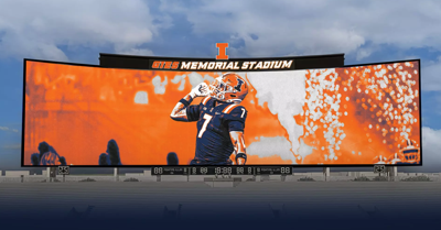 Memorial Stadium new video display rendering