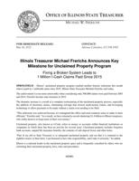 Unclaimed property program milestone