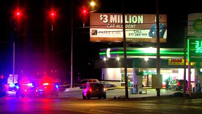 Shooting scene on Eldorado and Oakland