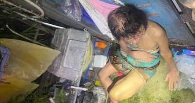 Python wrapped around woman