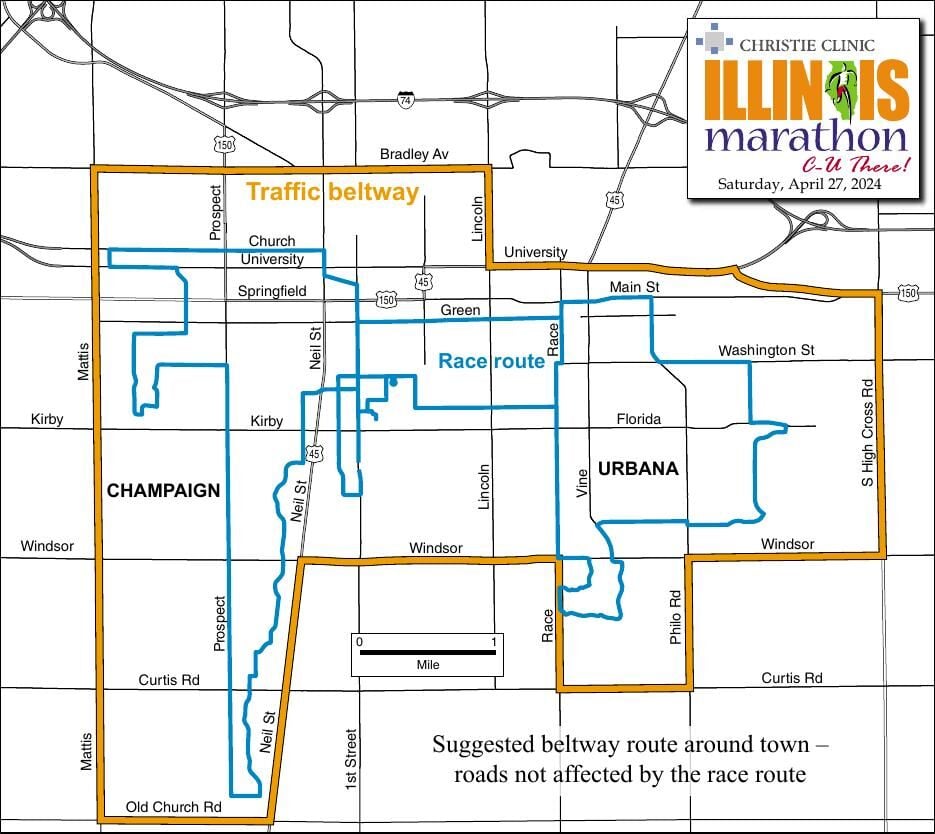 Illinois Marathon Beltway Map