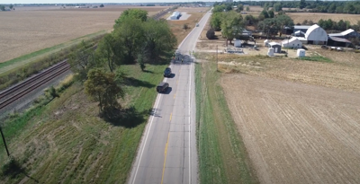 Drone view of Teutopolis Crash