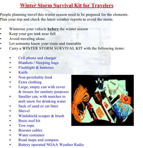 Winter Weather Preparedness: Be Prepared Take Action