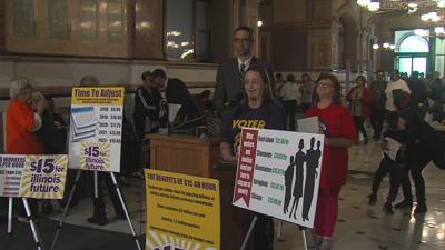 Minimum wage rally held at the Capitol