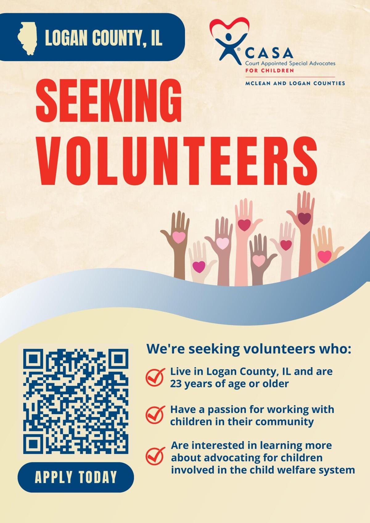 Volunteers needed as CASA program expands in to Logan Co.