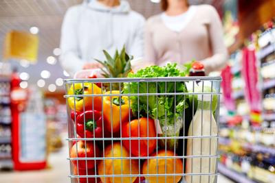 Grocery cart, shopping, supermarket, food