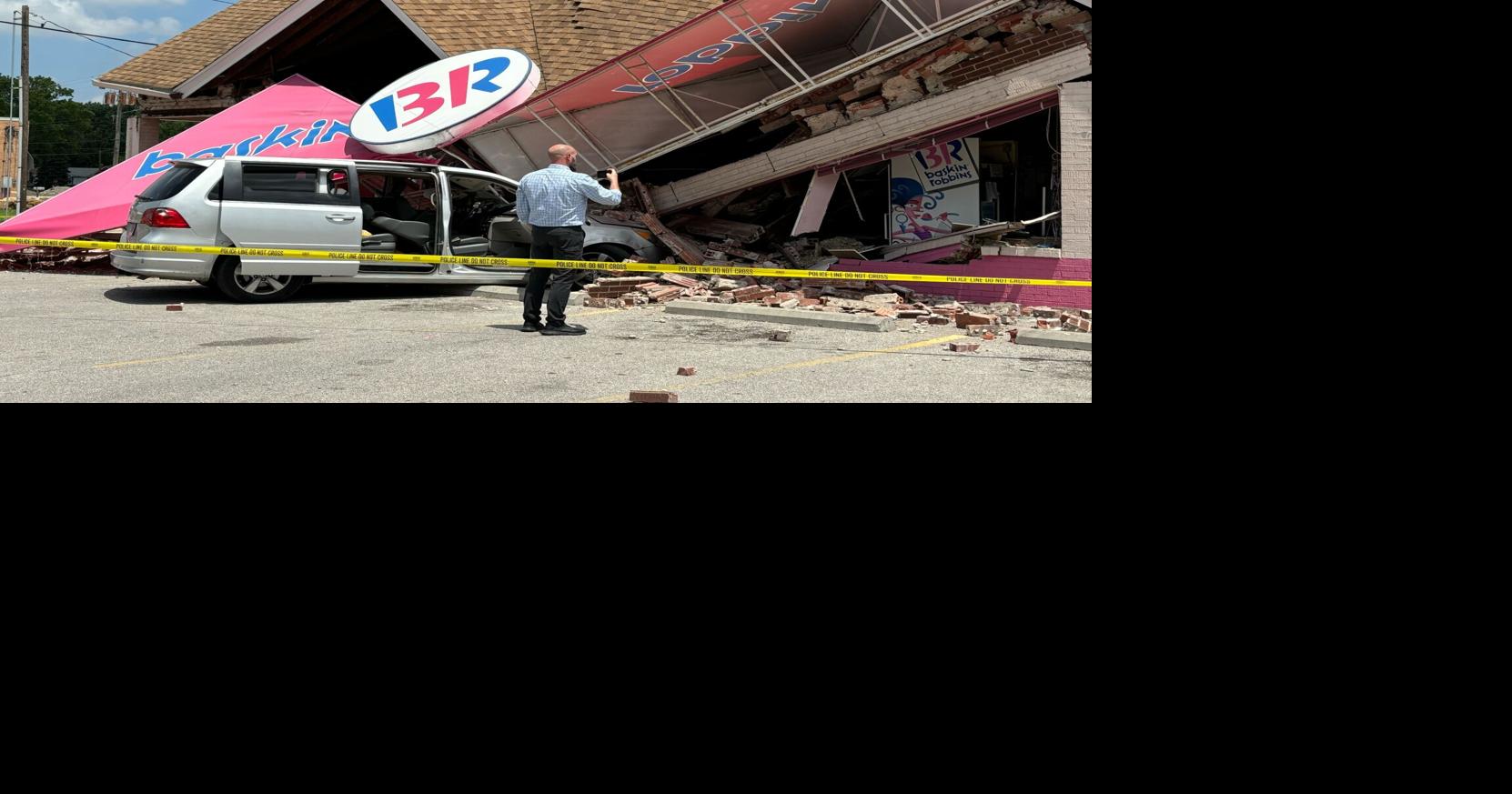 1 transported after van plows in Springfield Baskin-Robbins