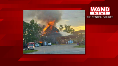Fire at Old Allison Barn near Homer