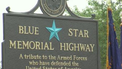 Blue Star Memorial Highway Marker unveiled in Farmer City on Flag Day
