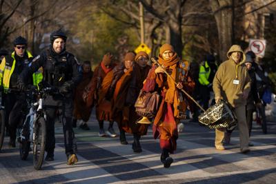 APTOPIX Buddhist Monks Peace Walk Washington