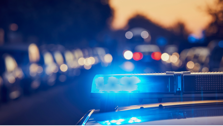 Police Lights - Evening (C)