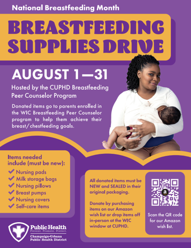 CUPHD breastfeeding supplies drive 2026
