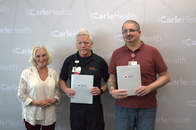 Carle Ambulance Crew of Paramedics Jow Blew and Adam Harris