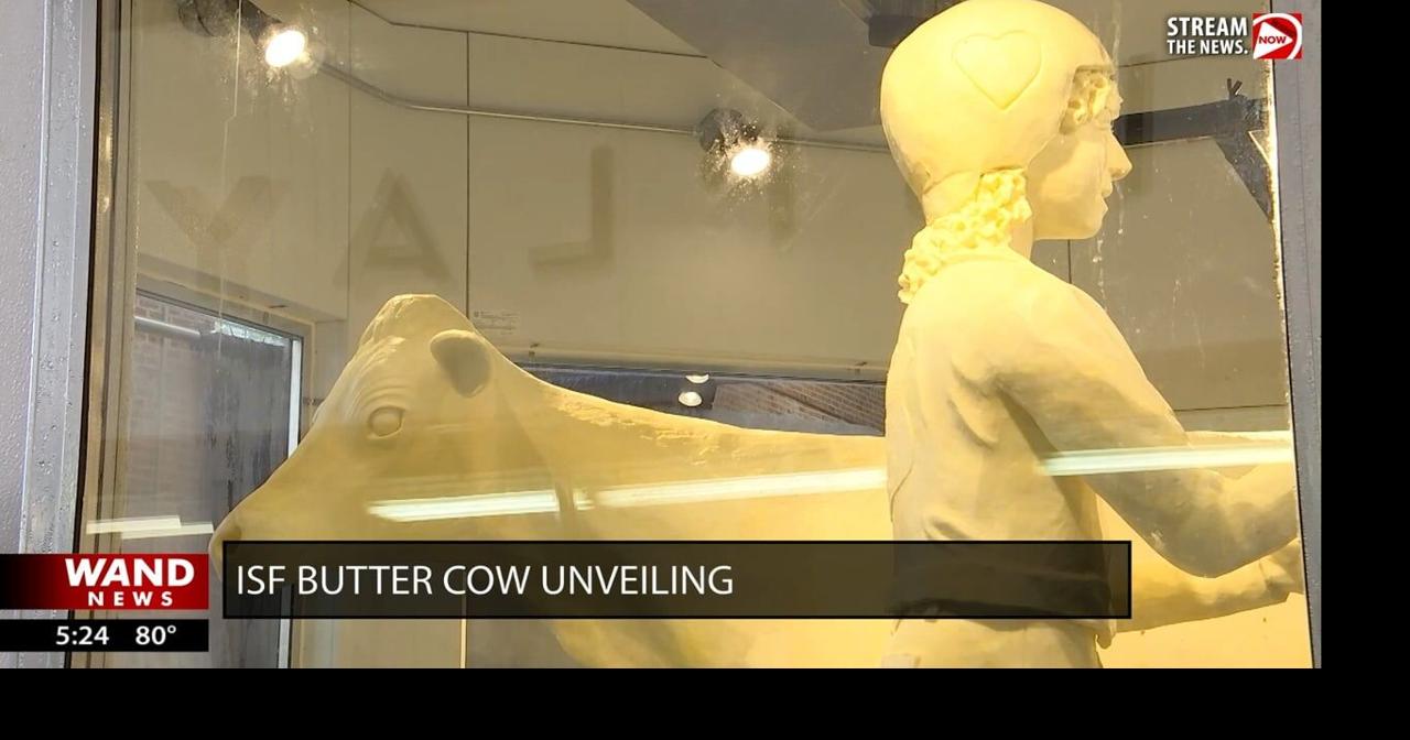 Gov. Pritzker, Illinois State Fair organizers unveil official butter cow