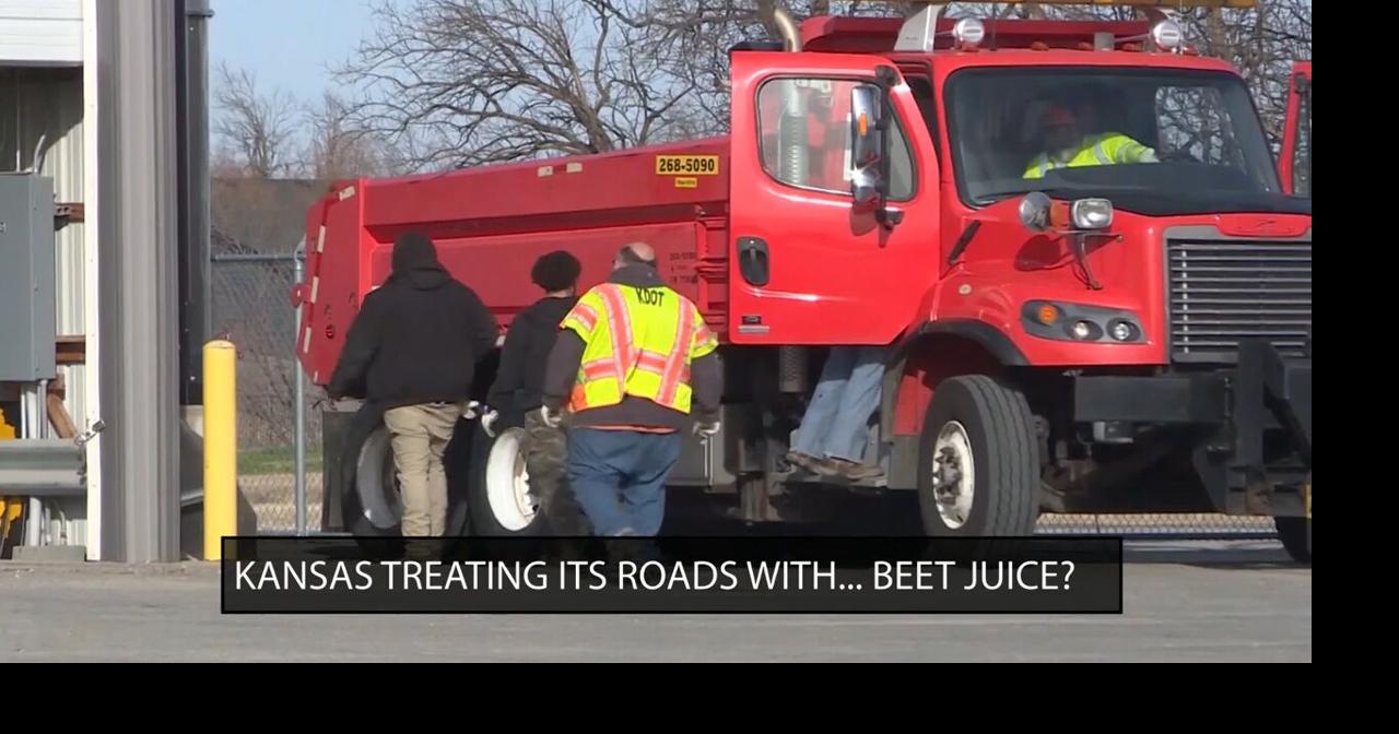 Kansas crews treat icy roads with beet juice