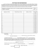 Marijuana referendum petition - Decatur Dispensary Project