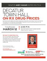 3/12 Decatur town hall flyer