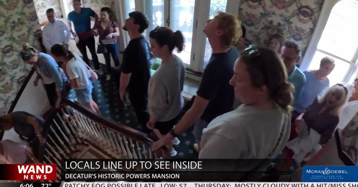 Locals line up to see inside Decatur's historic Powers Mansion ...