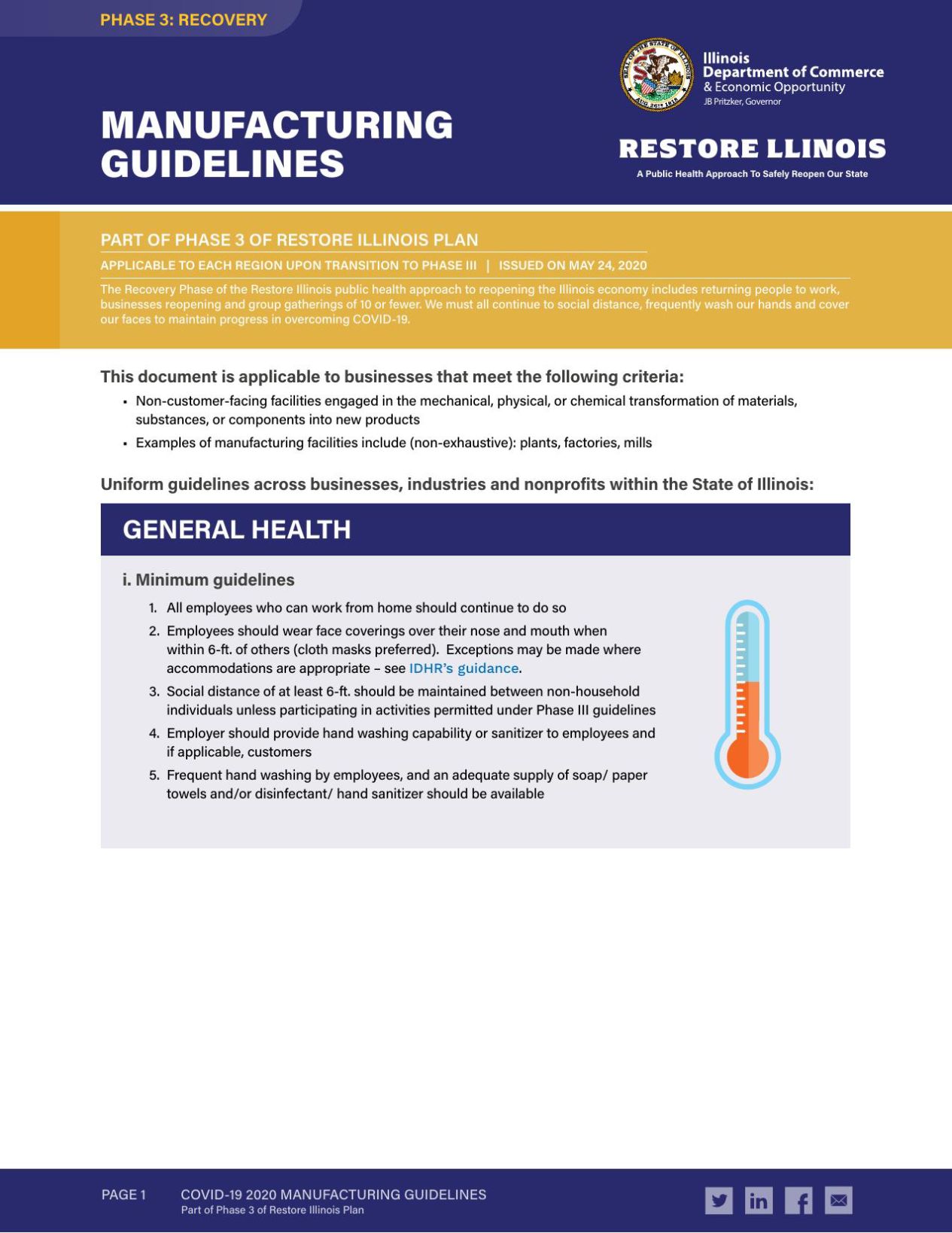 Manufacturing Guidelines
