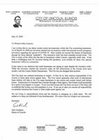 Lincoln Mayor Seth Goodman 5/15/2020 letter