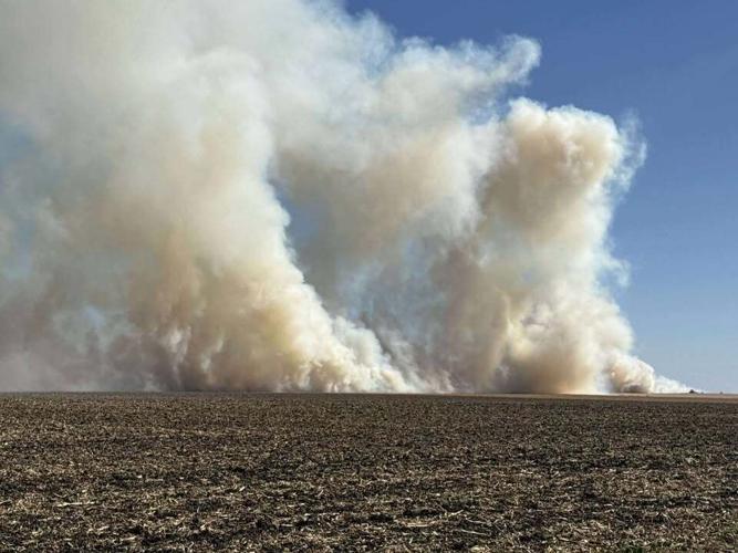 Blue mound field fire