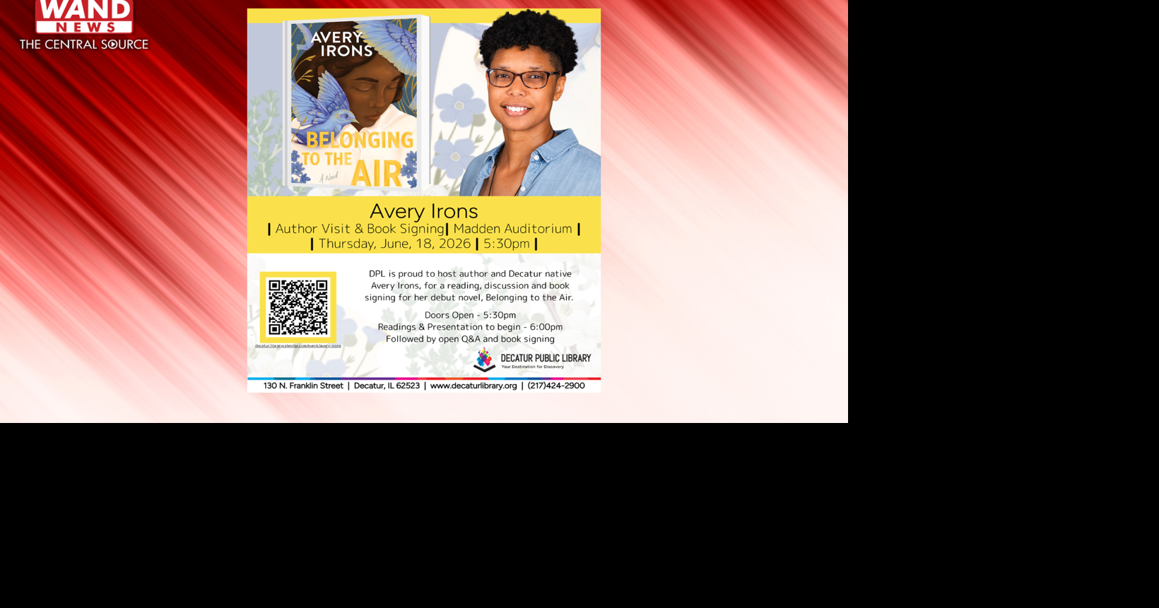 Read moreDPL welcomes award-winning author Decatur native for author visit, book signing