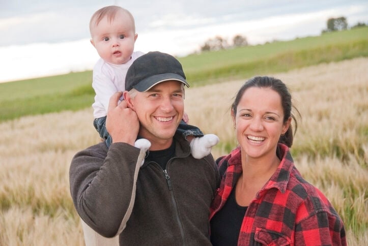 Young Farming Family