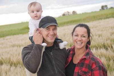 Young Farming Family