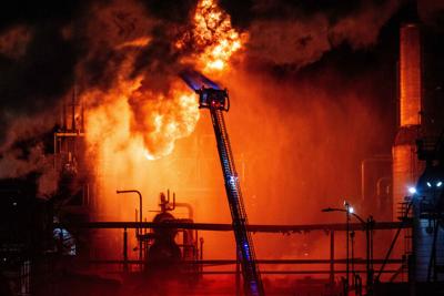 Oil Refinery Fire LA