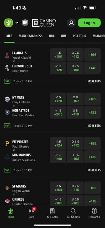 DraftKings sports app