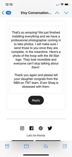 Re Etsy Conversation with NBA All-Star