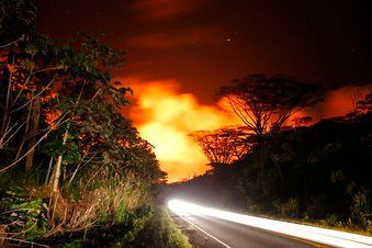 Hawaii officials airlift 4 residents after lava crosses road