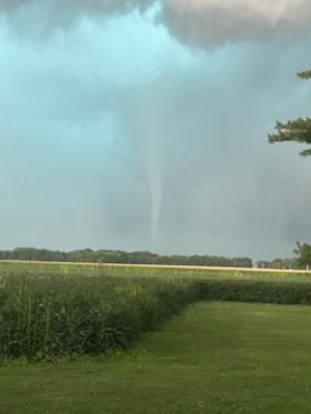 tornado destroying house