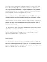 Probation officer resignation press release