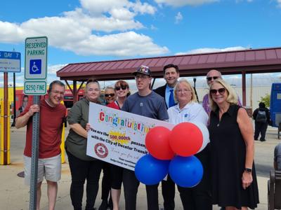 Kevin Warner 500,000th passenger