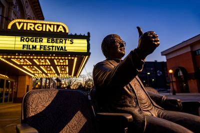 Ebertfest, Roger Ebert statue, Virginia Theatre