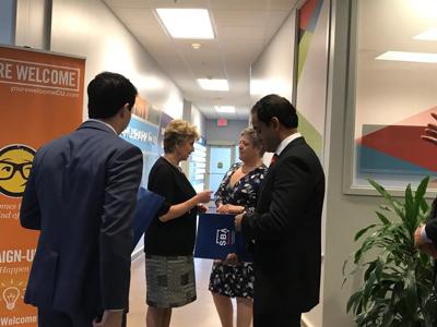 Small business advocate meets with entrepreneurs