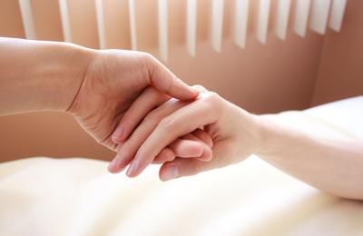 Hand holding, sick, illness, hospital, health care