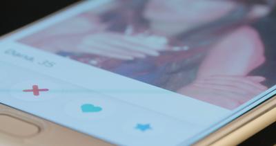 Dating app on a smartphone